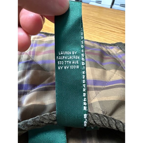 Lauren Ralph Lauren Reversible Quilted Vest W Corduroy Accents Size L - Picture 14 of 16